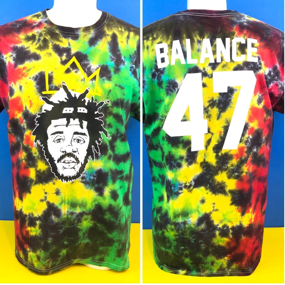 RARE Pro Era capital Steez balanced 47 Tie Dye Tee t shirt Sz L Beast Coast